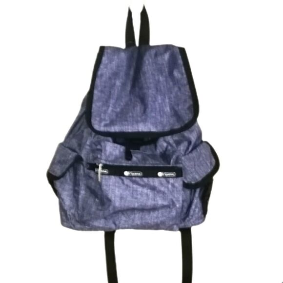 Le SPORT SAC Denim Days Blue Medium Wayfarer Backpack NWT - Picture 2 of 13